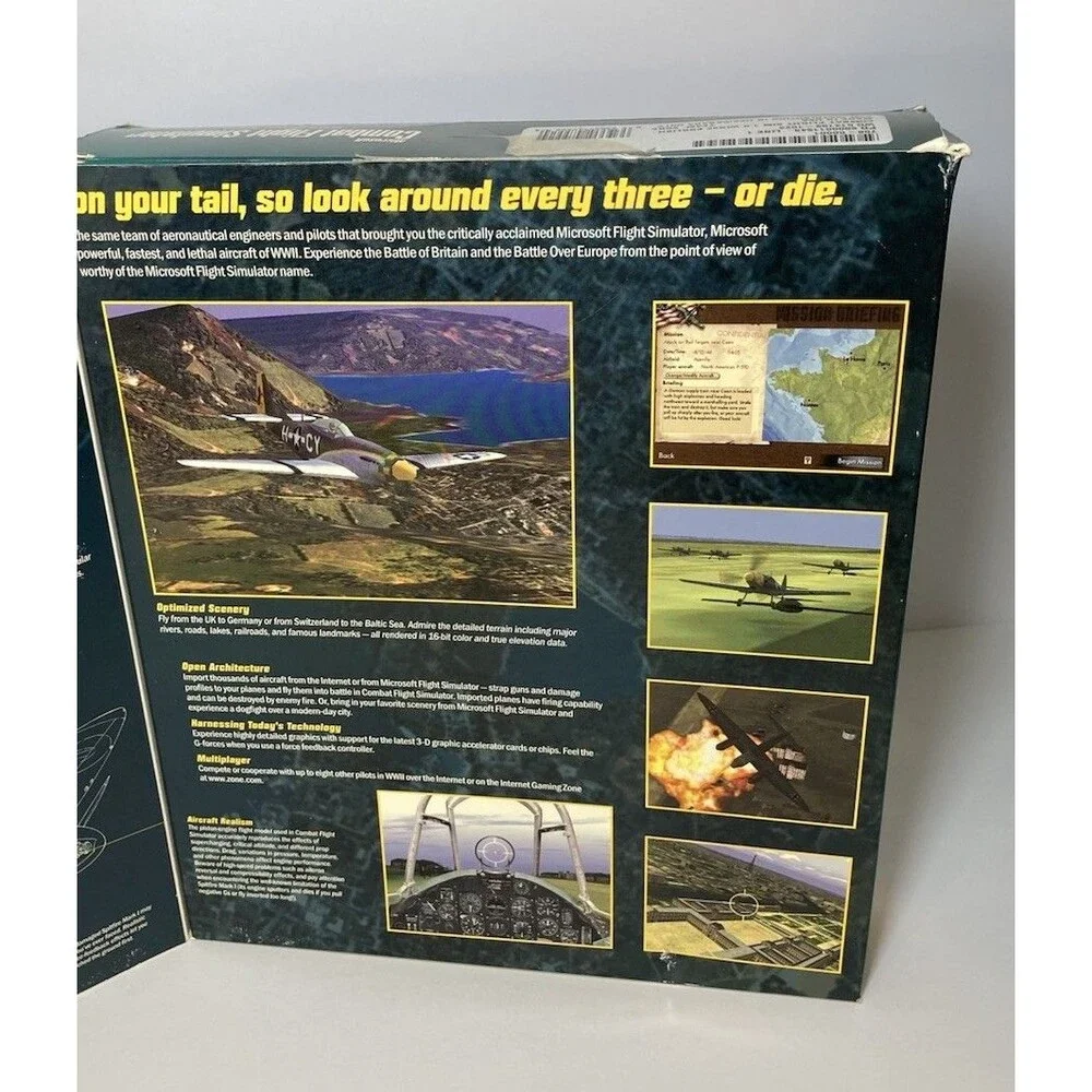 Vintage Microsoft Combat Flight Simulator WWII Europe Series CD-ROM